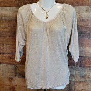 WHITE HOUSE|BLACK MARKET MATALIC GOLD TOP